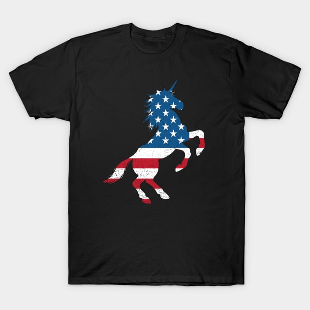 4th Of July Unicorn T-Shirt by MEDtee